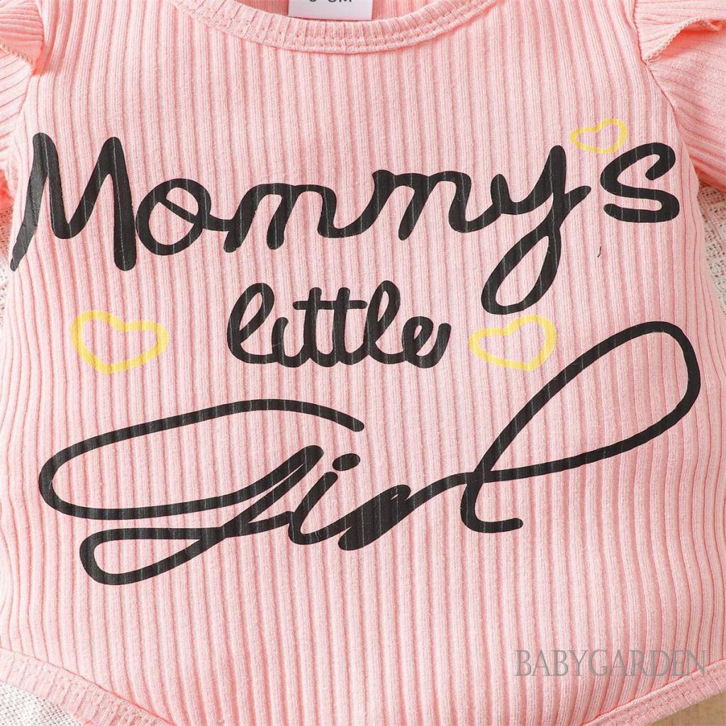 Set Áo Liền Quần + Chân váy jean In Chữ Dễ Thương Cho Bé Gái 0-18 Tuổi