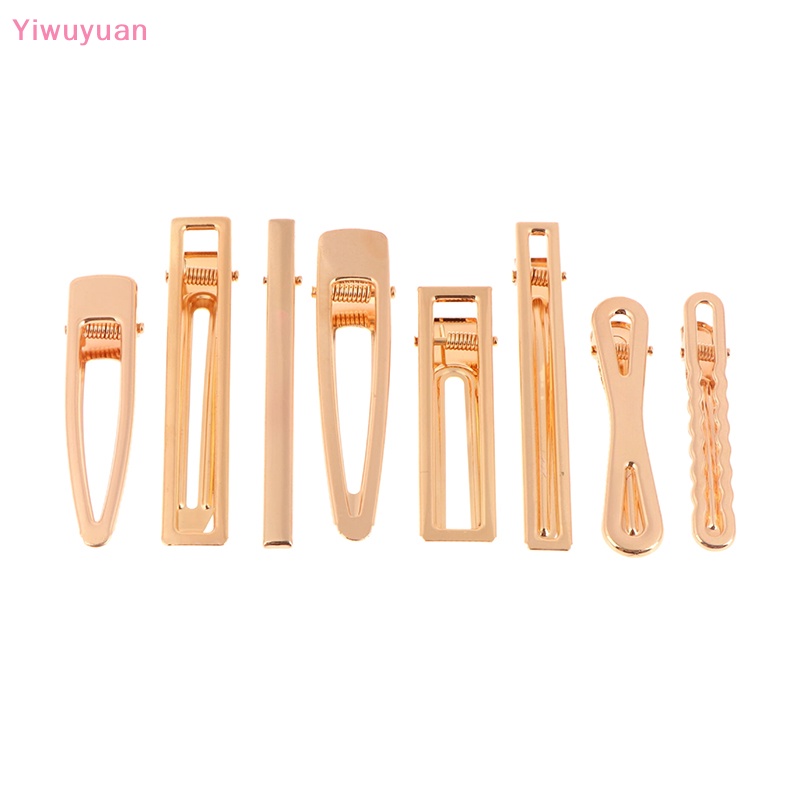 Bộ 3 Kẹp Tóc Kim Loại Thiết Kế Hình Học Thanh Lịch Cho Nữ