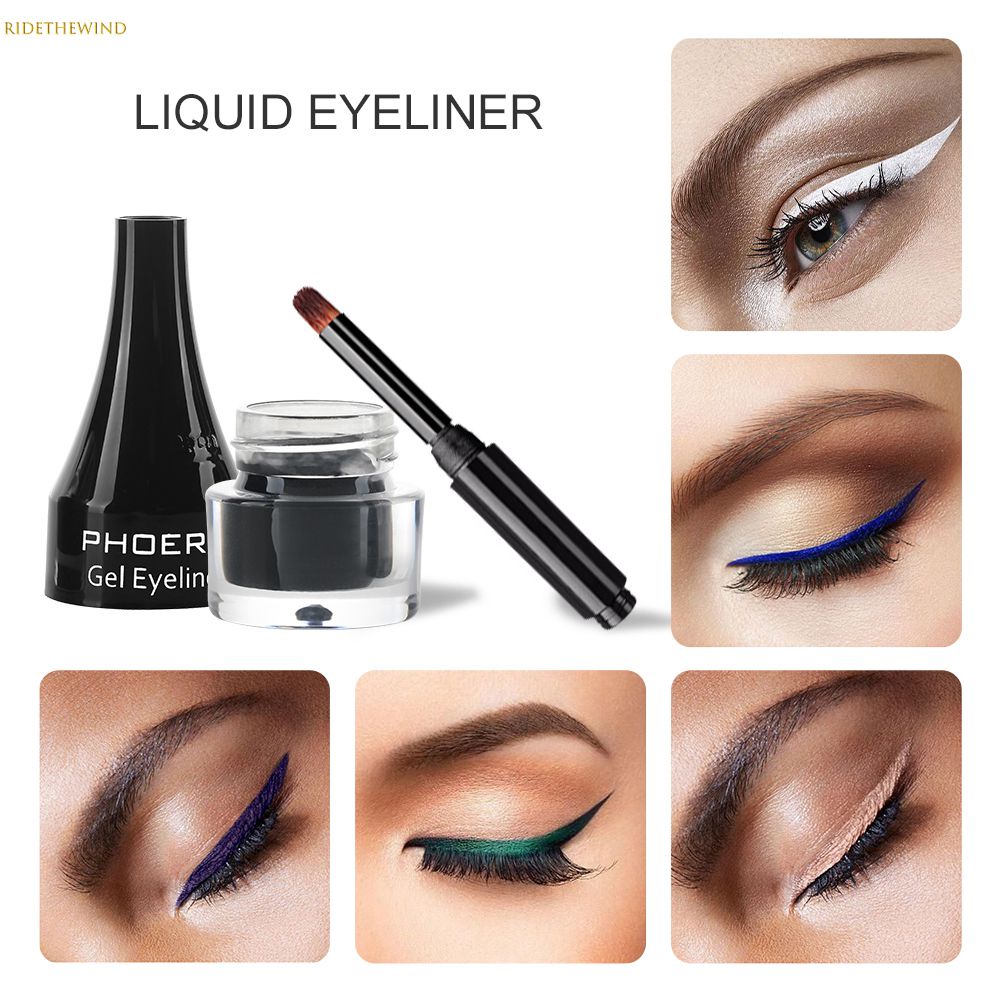 【COD】 Gel Kẻ Mắt Mờ PHOERA Không Thấm Nước Lâu Trôi Tự Nhiên Bút Kẻ Mắt Nhanh Khô Không Lem Đen Nâu Kẹo Cao Su Trang Điểm Làm Đẹp Cho Phụ Nữ 10 Màu