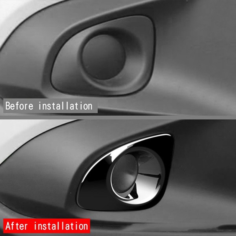 1 Cặp Khung Viền Đèn Sương Mù Phía Trước Màu Đen Bóng Thay Thế Chuyên Dụng Cho Toyota Corolla Cross 2021-2023