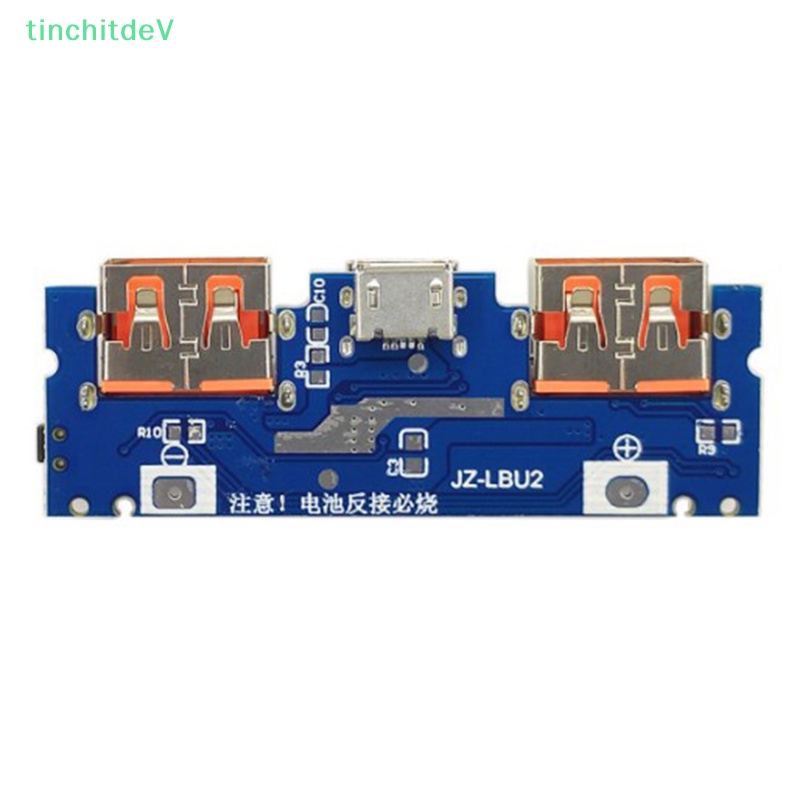 Bảng Mạch Sạc Pin Lithium Hai Cổng USB 5V 2.4A Micro / Type-C USB Mobile 18650 Có Đèn LED