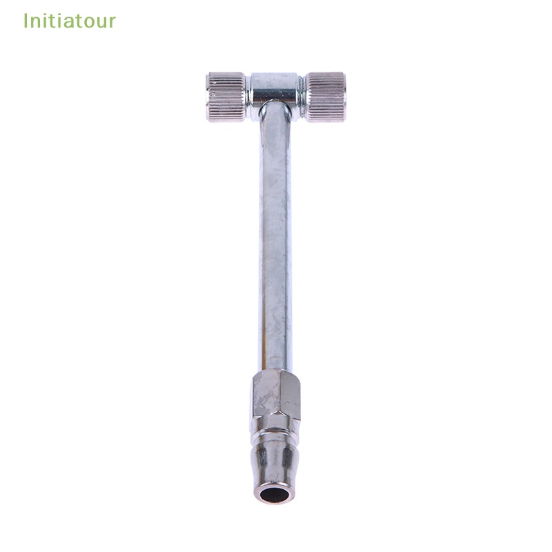 Vòi Bơm Hơi Hai Đầu Hình Chữ T Bằng Kim Loại 15CM Chuyên Dụng Cho Lốp Xe Hơi / Xe Máy