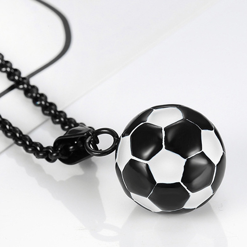 Ygt Vòng cổ Thép Titan Mặt Hình Quả Bóng Đá Thời Trang Cho Nam Và Nữ