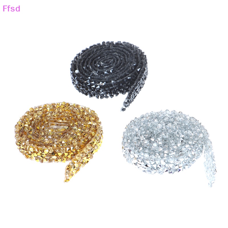 {Ffsd} Cuộn Dây Ruy Băng Đính Đá Pha Lê Cố Định Viền May Vá 1 Yard
