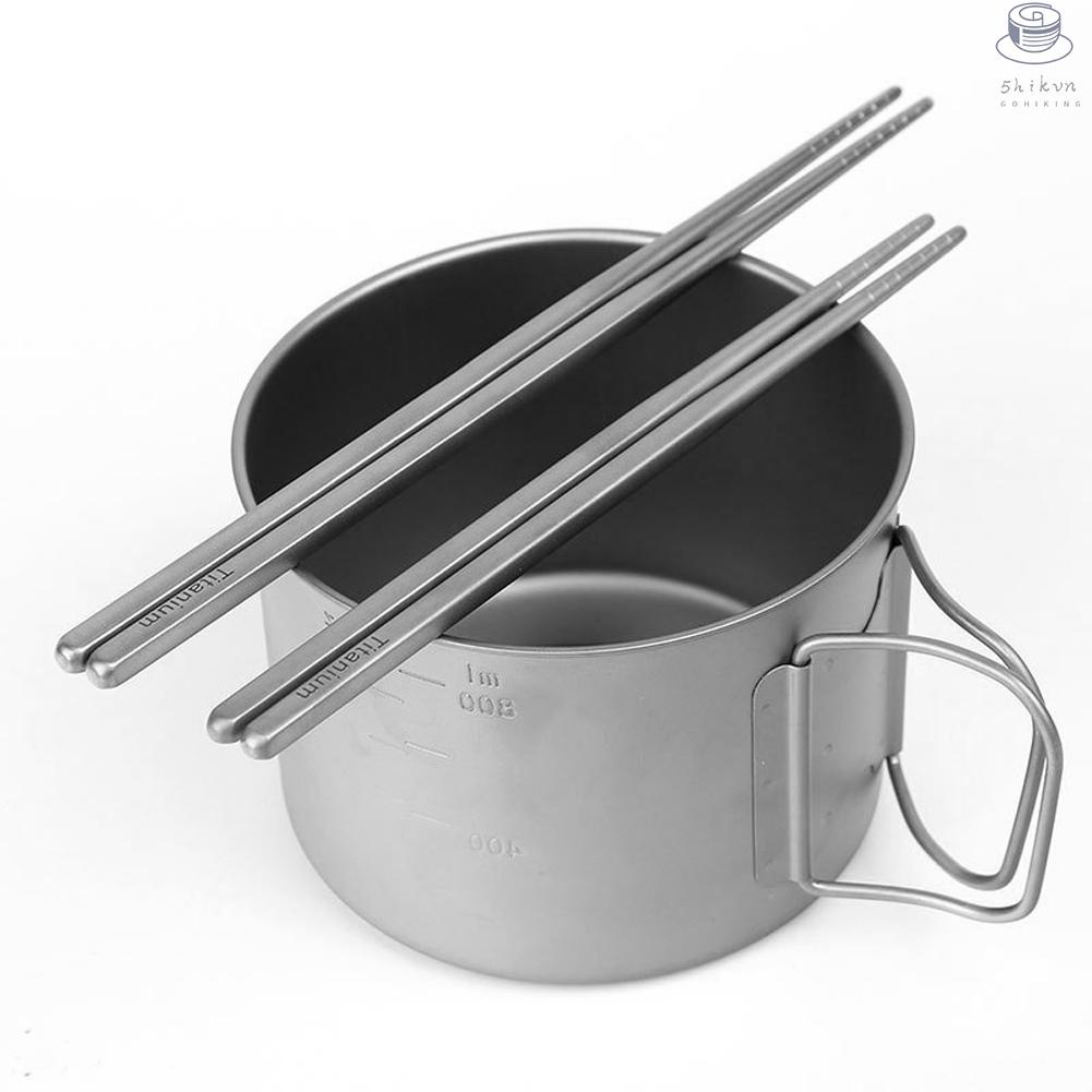 Đũa Titan Nguyên Chất Thiết Kế Đục Lỗ Tiện Dụng Khi Đi Cắm Trại
