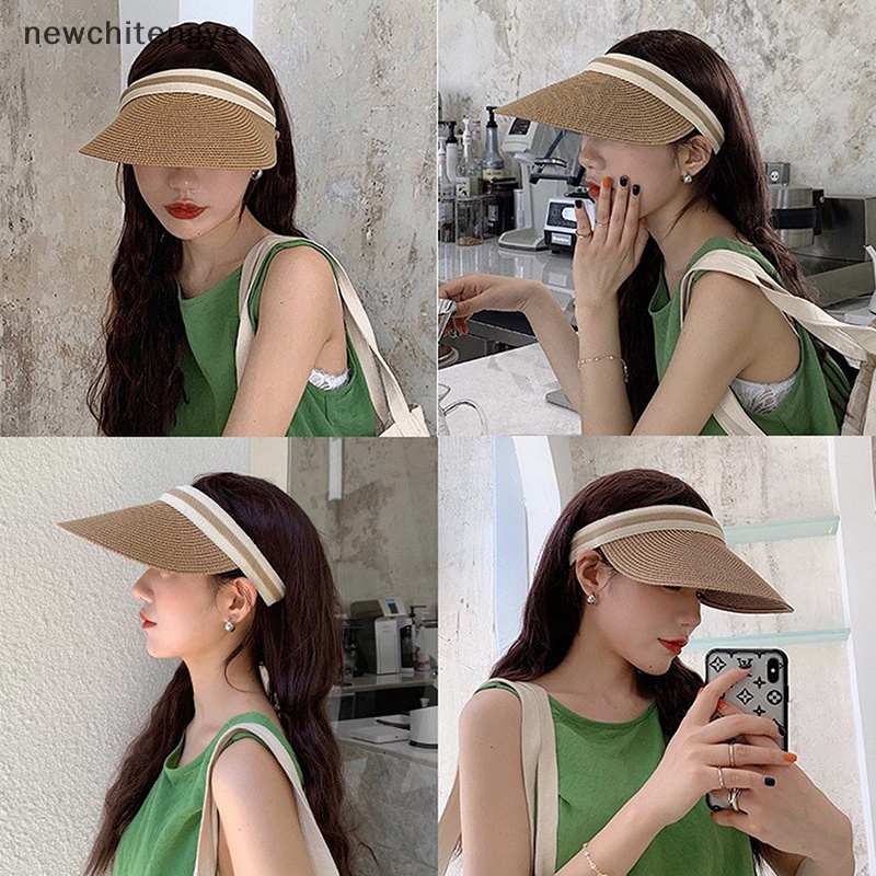 Mũ Cói Chống Nắng Hở Chóp Thời Trang Mùa Hè Cho Nữ