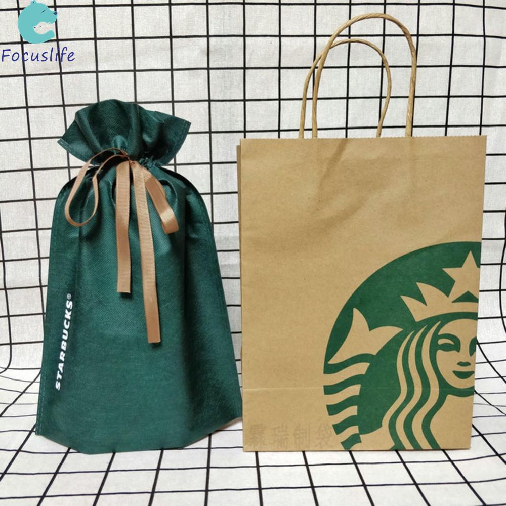 Túi bảo vệ starbucks đồ lưu trữ 10 cái / bộ 3 màu 34 * 21cm