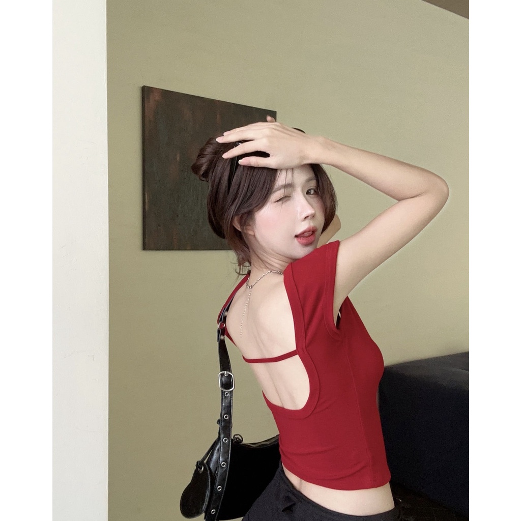 Áo Thun Cổ Tròn Ôm Dáng Quyến Rũ Hợp Thời Trang Cho Nữ