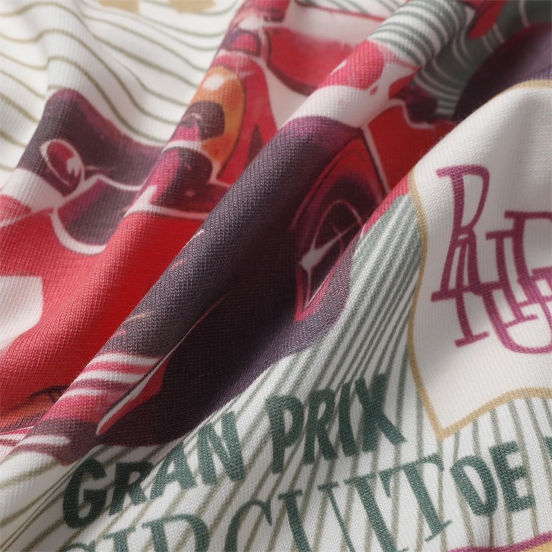 Áo Thun Tay Ngắn Dáng Rộng In Hình RHUDE F1 Phong Cách Âu Mỹ