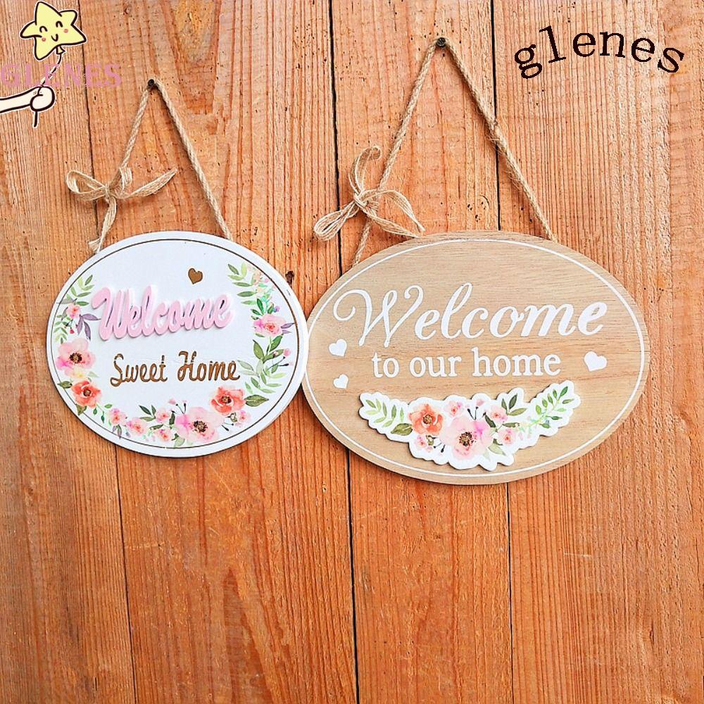 GLENES Bảng Hiệu Chào Mừng Hình Oval Phong Cách Châu Âu Trang Trí Cửa Hàng / Nhà Ở /