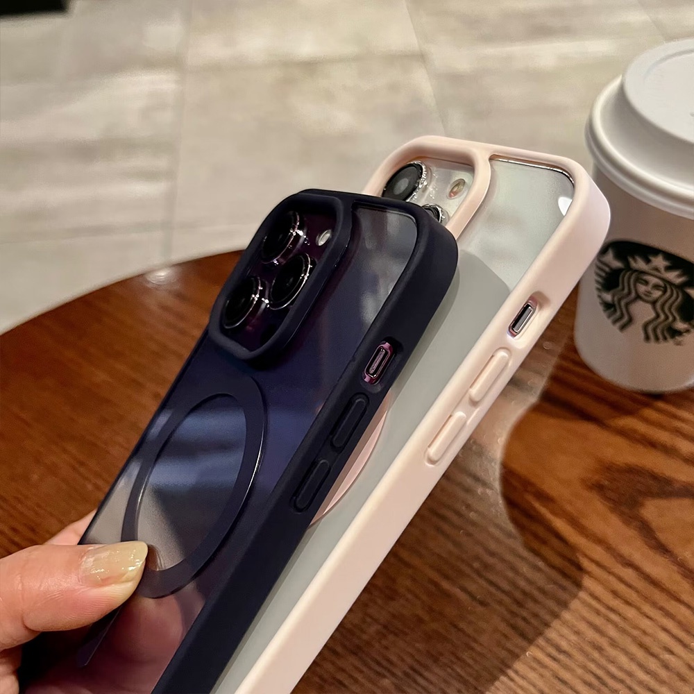 Trong Suốt Ốp Điện Thoại Silicon Chống Sốc Có Đế Sạc Không Dây Cho iphone 11 13 14 pro max iphone 12 15 pro max