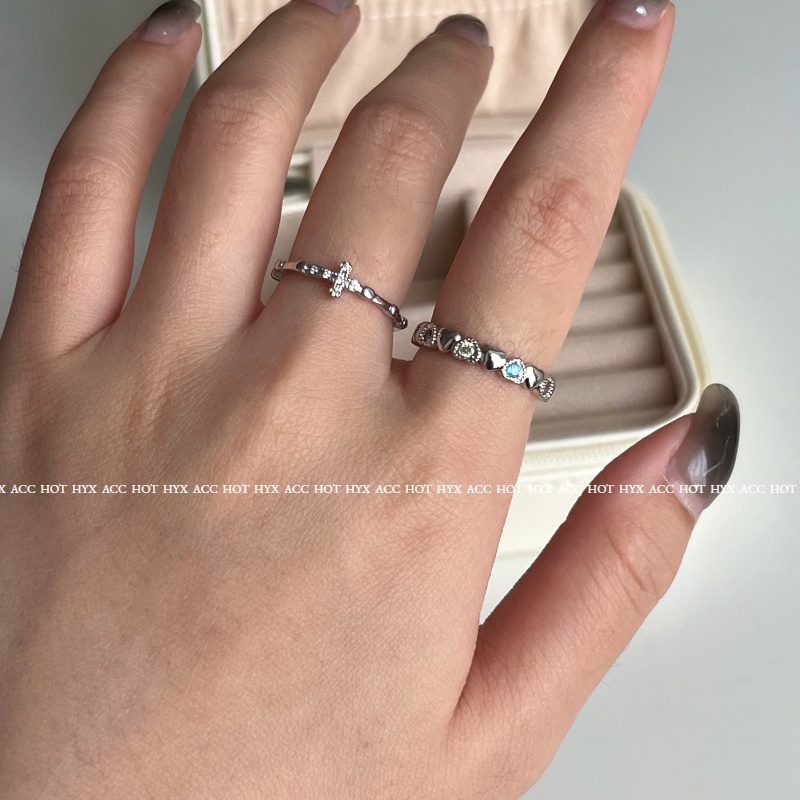 Nhẫn Đan Chéo Hình Ngôi Sao Phong Cách Cổ Điển Dành Cho Nữ