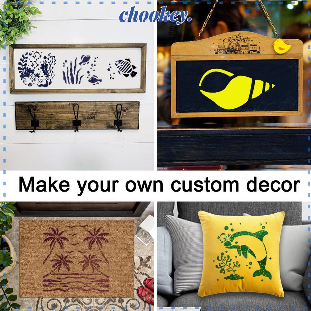 CHOOKEY Bộ 16 Khuôn Tô Màu Hình Động Vật Biển