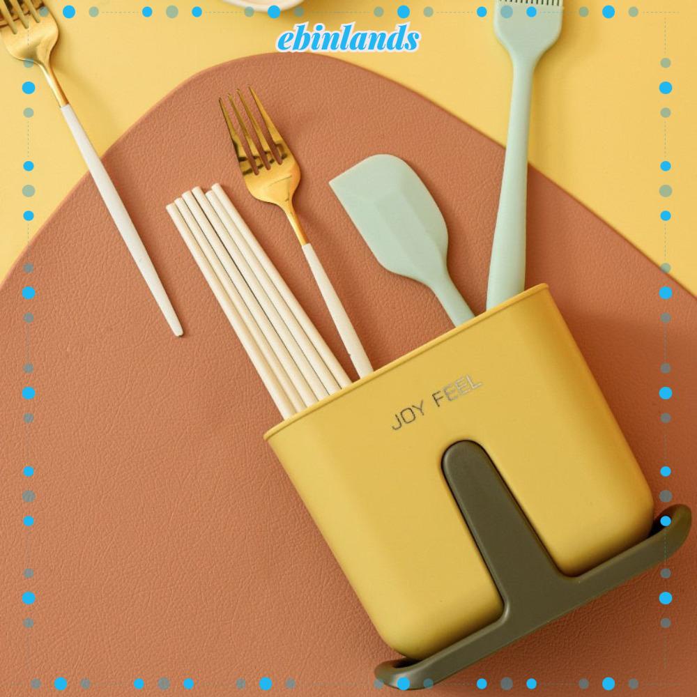 EBINLANDS Hộp Đựng Đũa Bằng Nhựa Màu Vàng Mới Tiện Dụng Cho Nhà Bếp