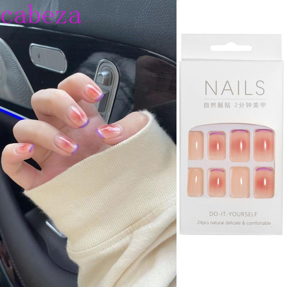 CABEZA Móng Tay Giả Hình Hoa Sen Nhiều Màu Dễ Thương Có Thể Tháo Rời Cho Nữ