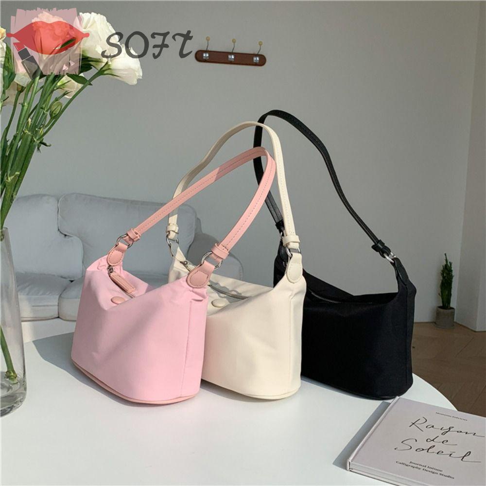 SOFTNESS Túi Xách Màu Sắc Đơn Giản Thời Trang Cho Nữ