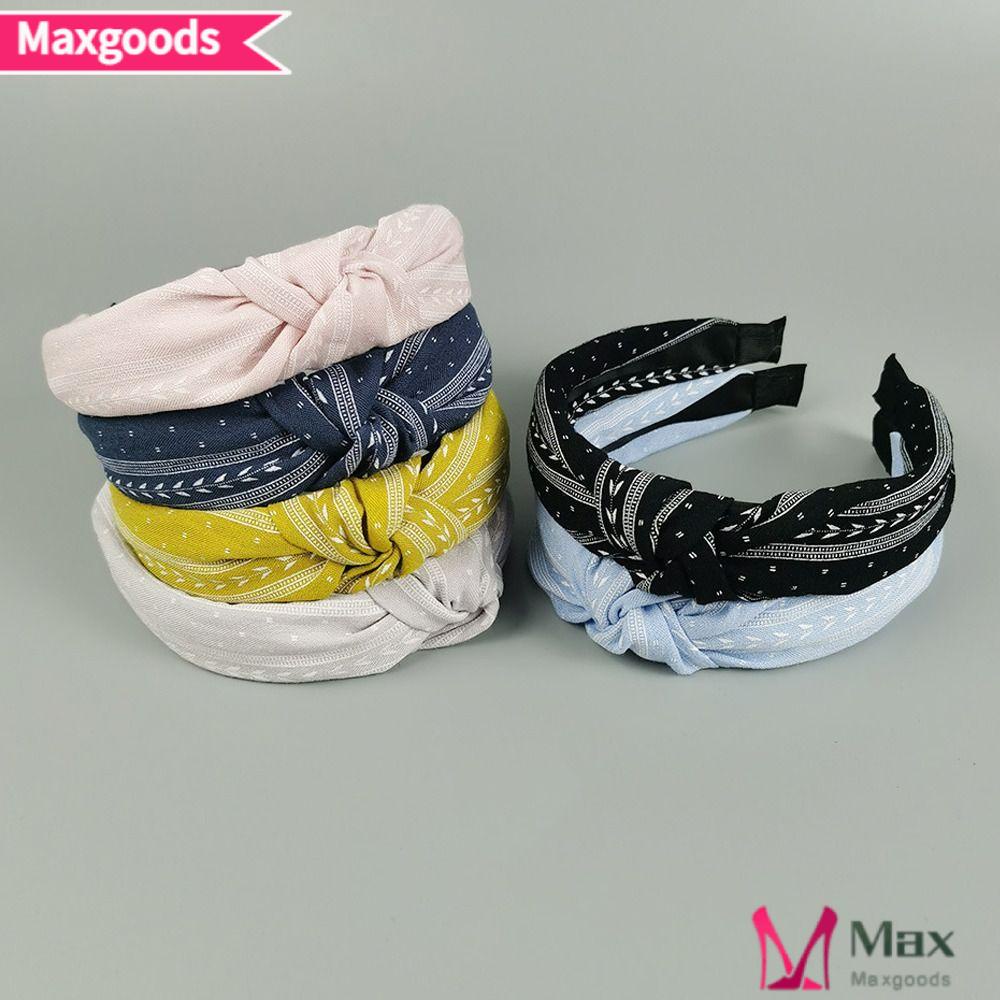 MAXG Băng Đô Cài Tóc Bản Rộng Thắt Nút Nhiều Màu Sắc Thời Trang Cho Nữ