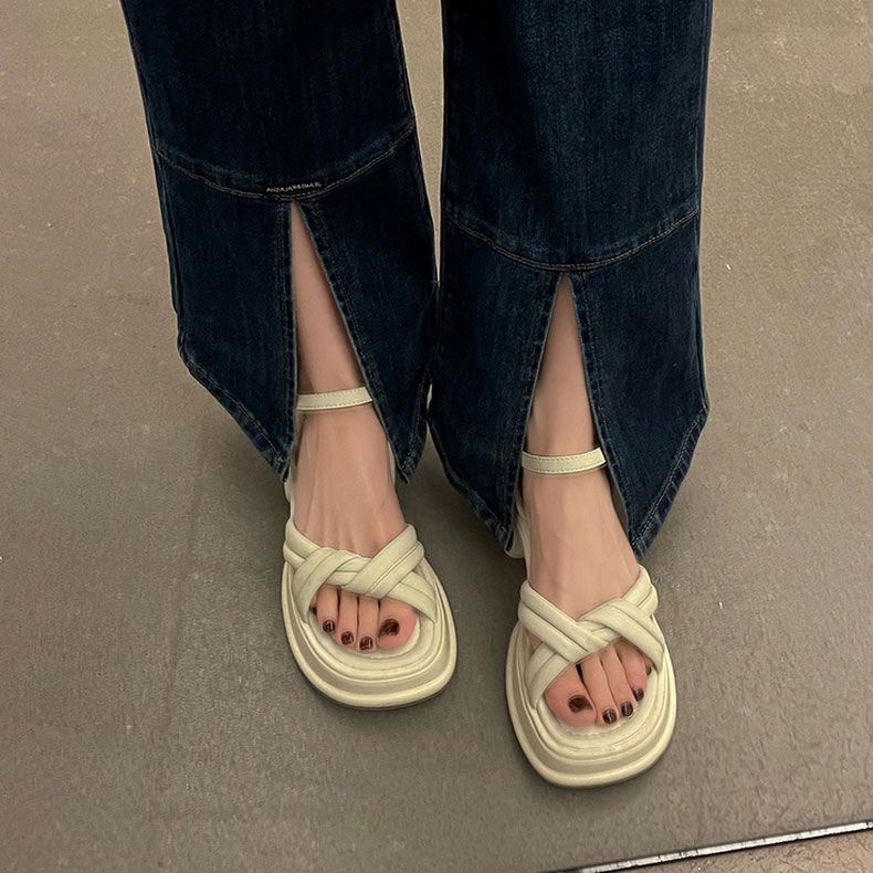 FEIJIANU dép sandal nữ giày sandal nữ dép đế cao đi biển Thoải Mái Xinh Xắn 28Z23071319