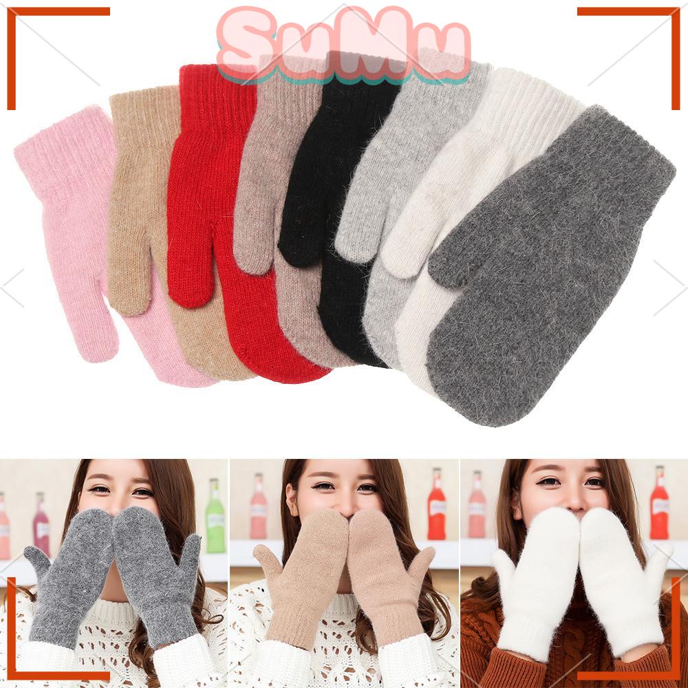 SUMU Găng Tay Lông Thỏ Mềm Mại Cho Nữ