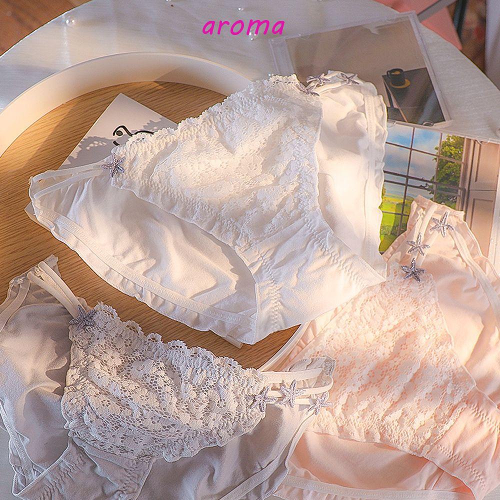 AROMA Quần Lót Lưng Vừa Cỡ Lớn In Họa Tiết Ngôi Sao Ngọt Ngào Cho Nữ