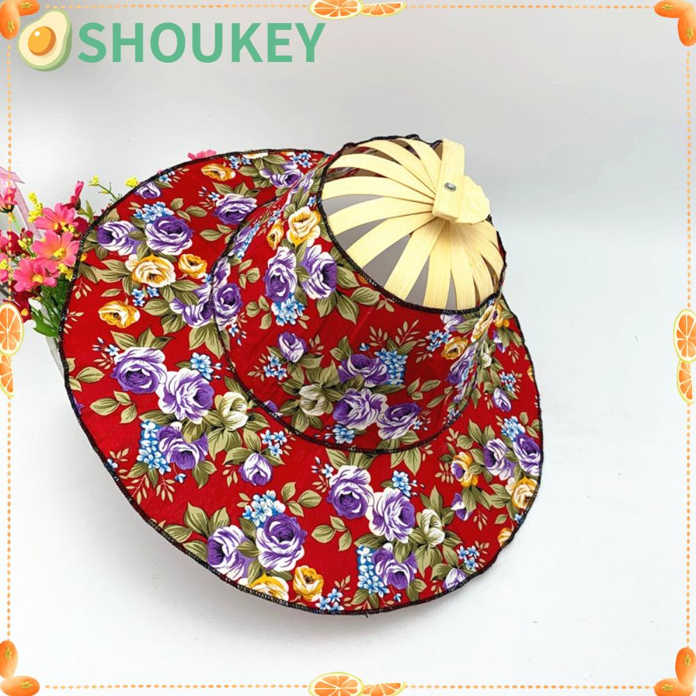 SHOUKEY Mũ Rộng Vành Chống Nắng Bằng Tre Vành Rộng Thời Trang Đi Biển