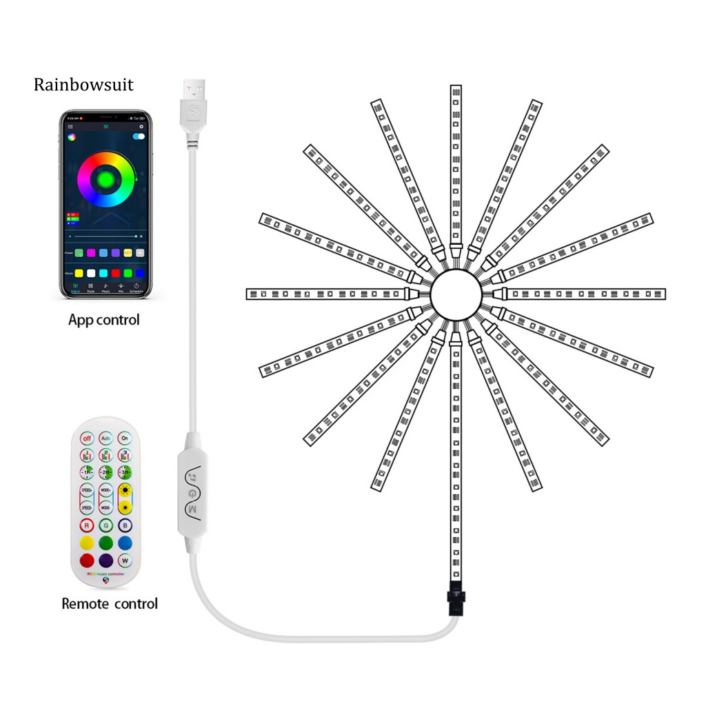 Dây Đèn LED RGB Thay Đổi Màu Sắc Có Thể Điều Chỉnh Theo Ứng Dụng / Điều Khiển Từ Xa Trang Trí Phòng Khách