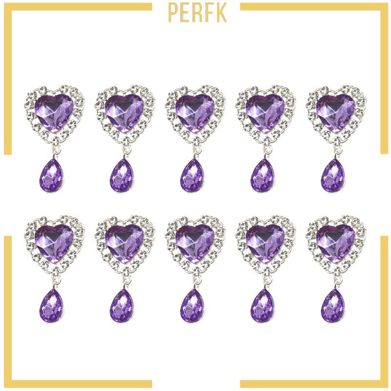 Bộ 10 Mặt Dây Chuyền Hình Trái Tim Đính Đá Thời Trang