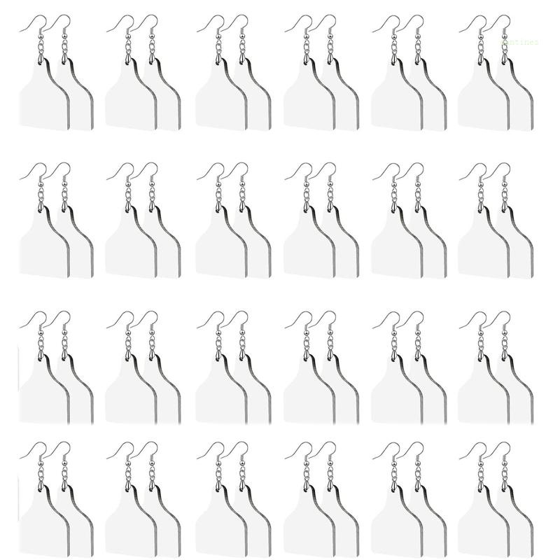 Set 24 Bông Tai Dạng Móc Hình Chú Bò Bằng Đồng Thau Thời Trang