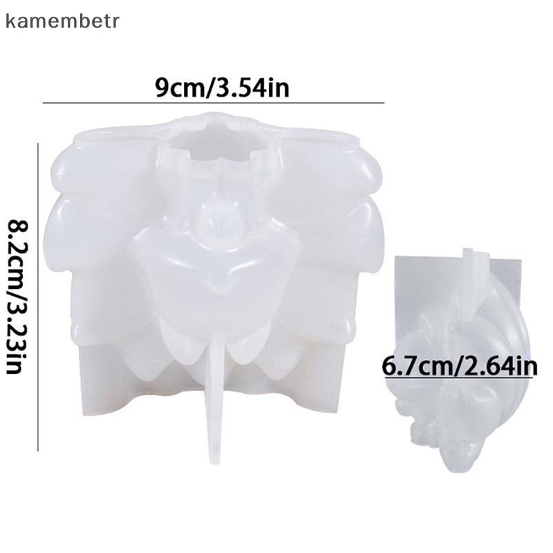 Khuôn Silicone Làm Trang Sức Nhựa Epoxy Resin 3D Hình Cáo Chín Đuôi DIY
