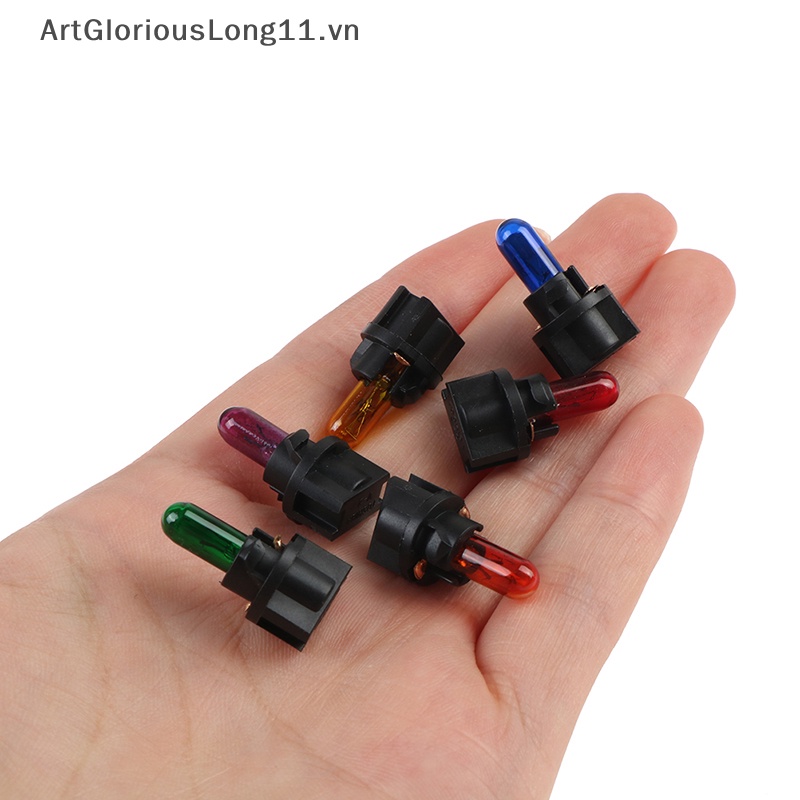 Set 10 Đèn Led T5 5 Bóng W1.2W Gắn Bảng Điều Khiển Dành Cho Ô Tô