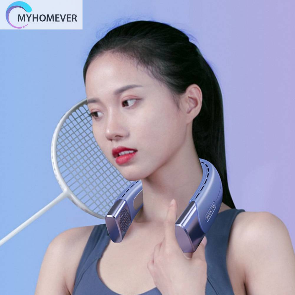 Quạt Đeo Cổ 3000mAh Rảnh Tay Dùng Trong Nhà Và Ngoài Trời