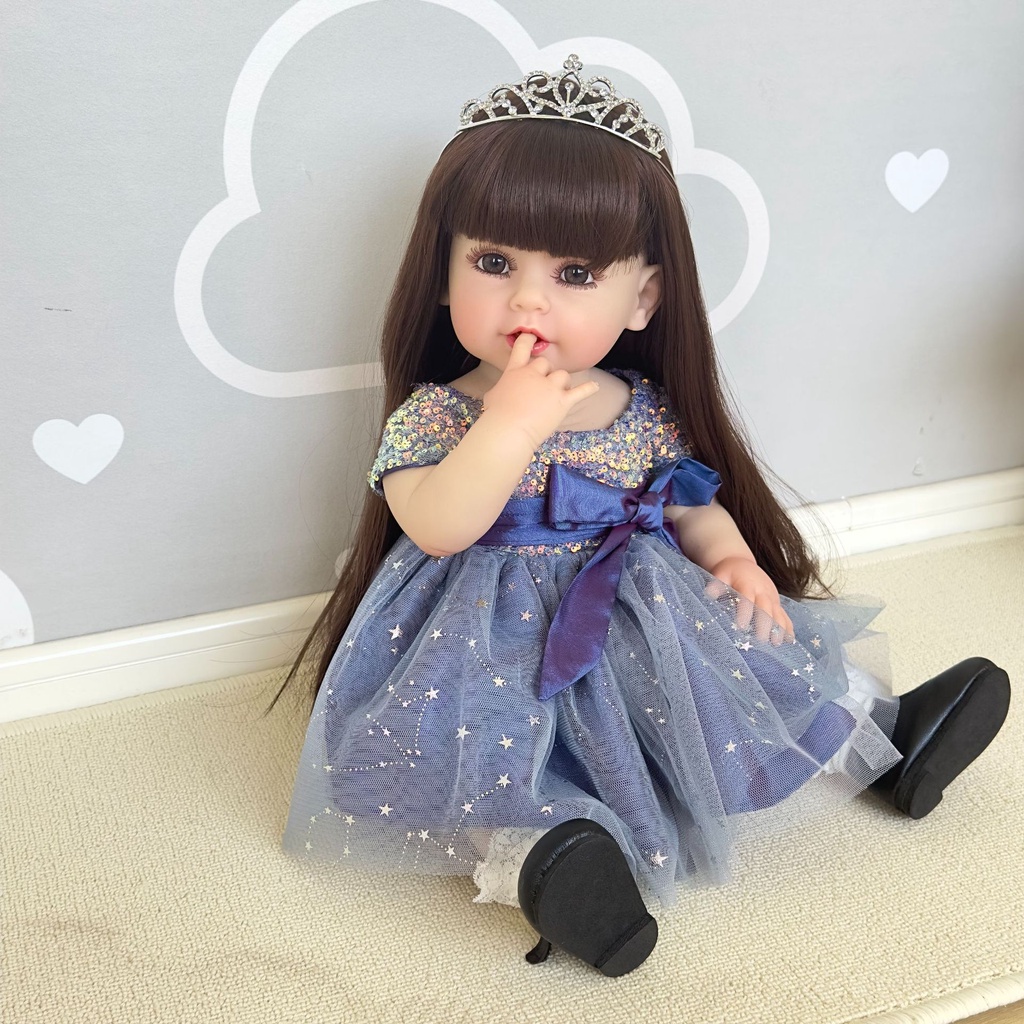 Búp Bê Em Bé Sơ Sinh Bằng Silicone 55cm Có Thể Tắm Trong Nước