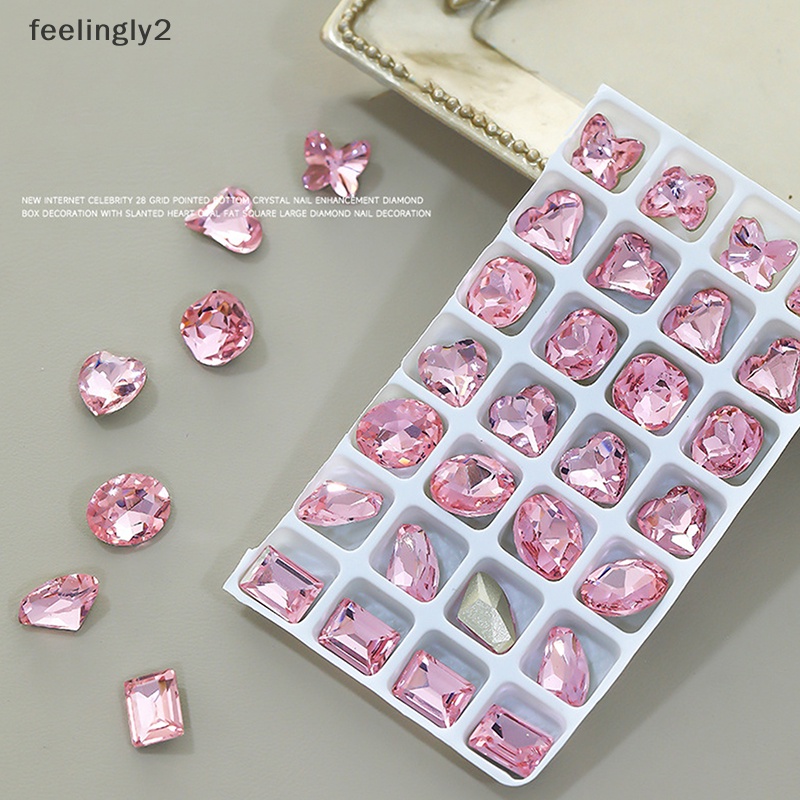 Bộ 28 Hạt Đá Đính Trang Trí Móng Tay Nghệ Thuật