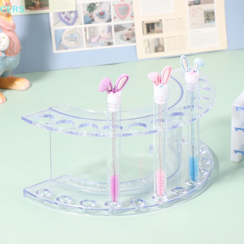 Giá Đỡ Cọ Trang Điểm Lông Mày / Môi Bằng Acrylic Tiện Dụng