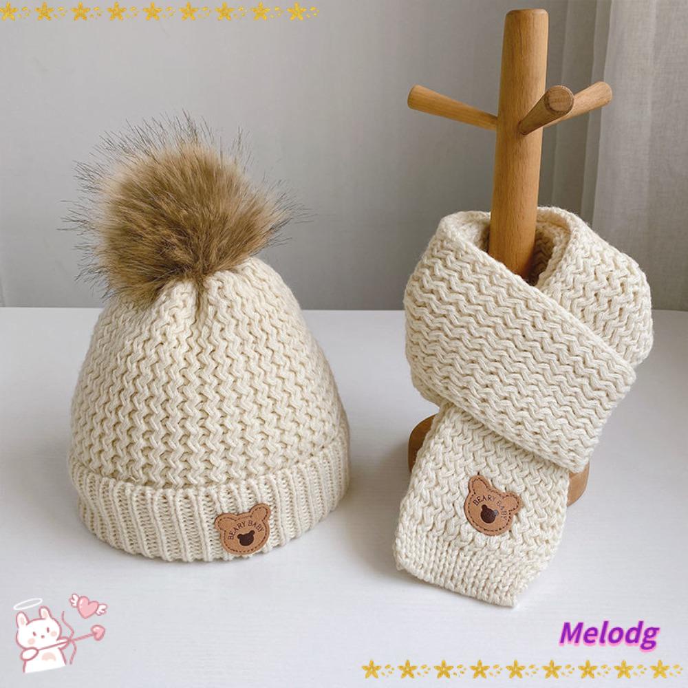 MELODG Mũ beanie Lông Cừu Dày Dặn Mềm Mại Bảo Vệ Tai Giữ Ấm Cho Bé Trai