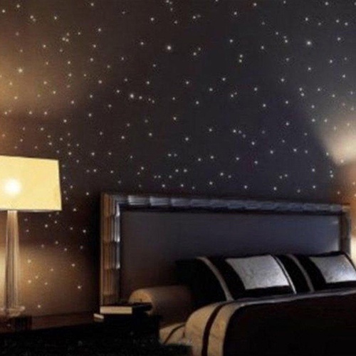 Set 100 Miếng Dán Tường Hình Ngôi Sao Dạ Quang Trang Trí Phòng Bé DIY