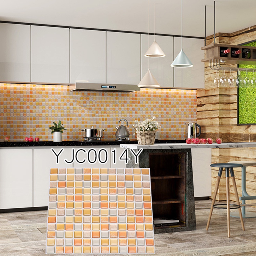 Miếng Dán Trang Trí Sàn Nhà Họa Tiết Mosaic 3D DIY