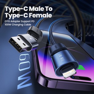 Cáp Sạc Nhanh Đa Năng Toocki 4 Trong 1 60W Cổng USB Type C / USB / Os PD - ENJOY PLUS