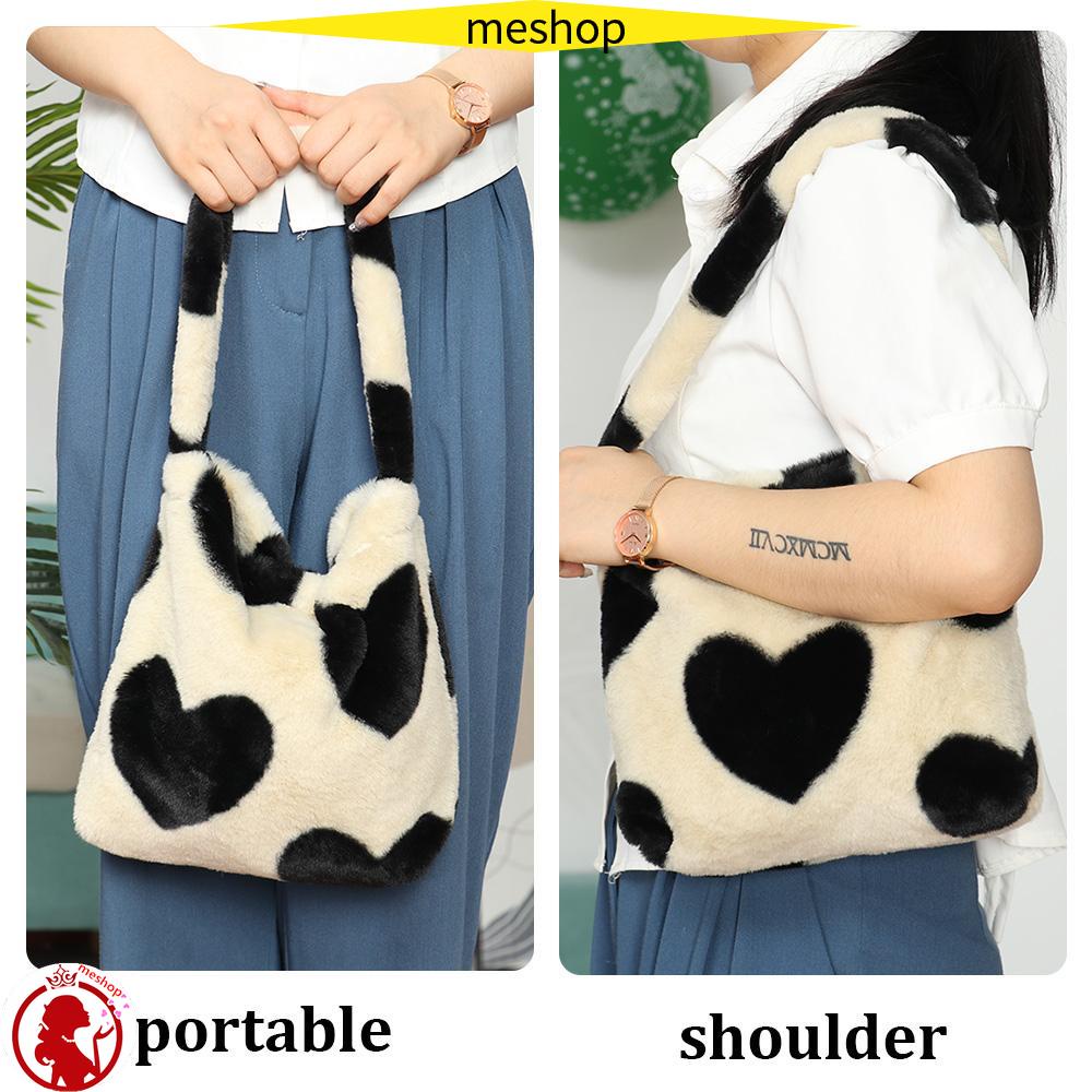 ME Túi Xách Lông Xù Thời Trang Ấm Áp Xinh Xắn Cho Nữ