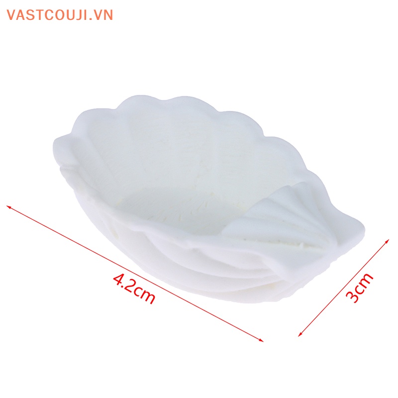 Bộ 2 Tượng Vỏ Sò Mini Bằng Nhựa Resin Trang Trí Tiểu Cảnh / Nhà Búp Bê