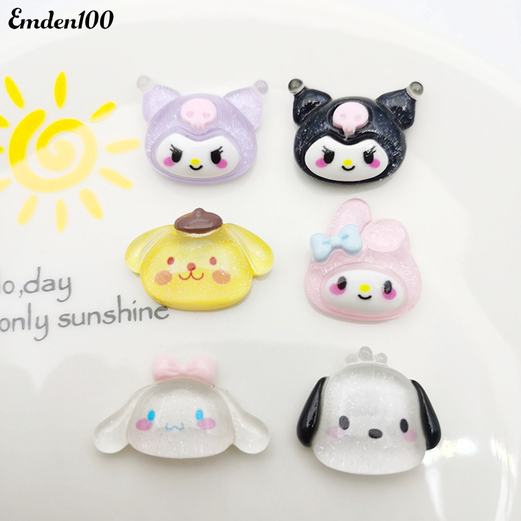 Bộ 10 Phụ Kiện Trang Trí Móng Tay 3D Hình Nhân Vật Hoạt Hình Đáng Yêu