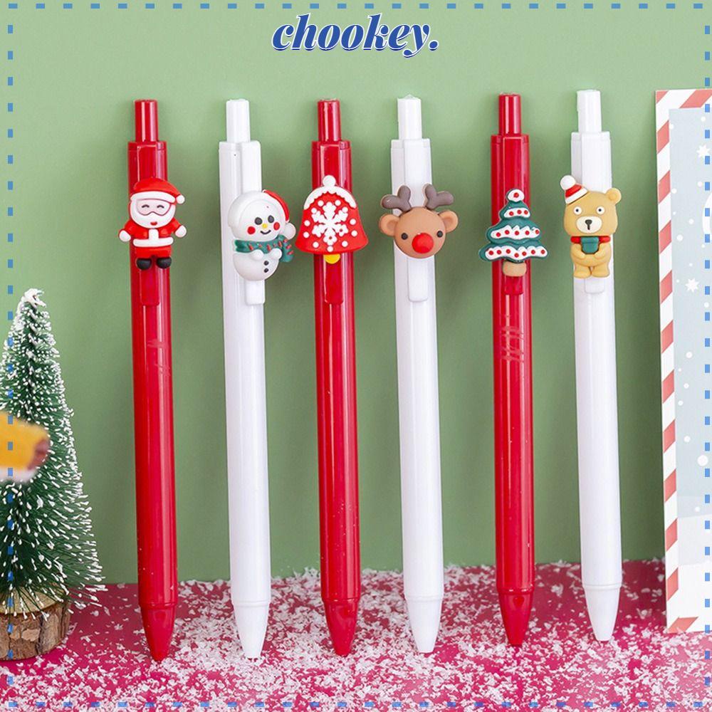 CHOOKEY Set 6 Bút Mực Gel Kiểu Dáng Xinh Xắn Tiện Dụng Chất Lượng Cao