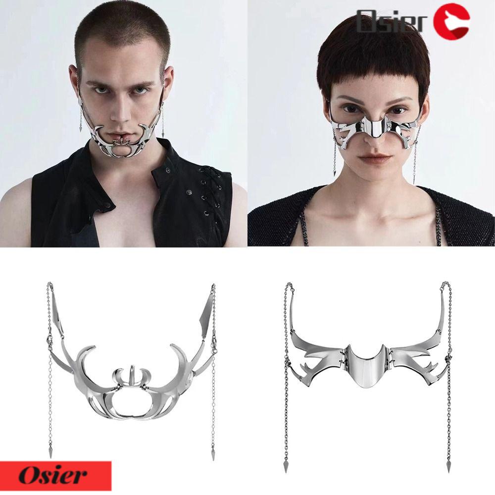 OSIER1 Trang Sức Thời Trang Gothic Punk Mặt Kim Loại Rỗng Cho Nam Và Nữ