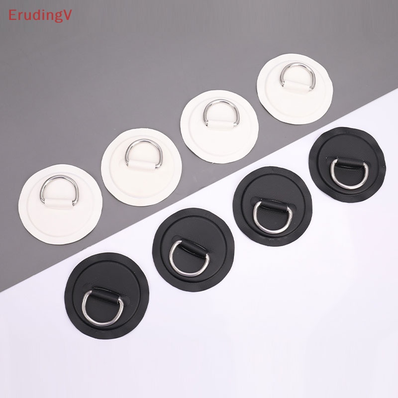 [ErudingV] Set 4 Miếng Đệm Tròn PVC Dán Sàn Thuyền Dinghy Có Vòng Chữ D