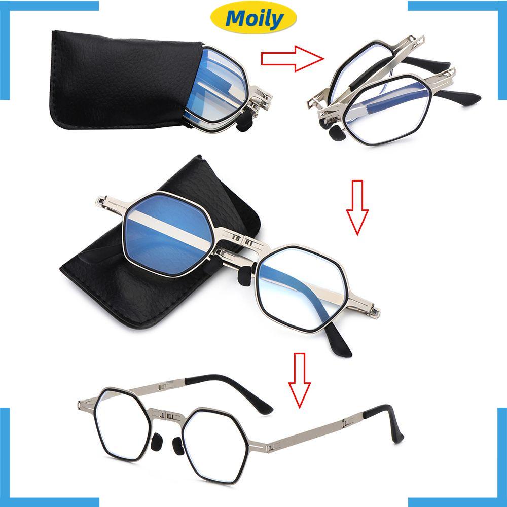 MOILYVN Kính Đọc Sách Nhỏ Gọn Kèm Hộp Đựng Cho Nam Và Nữ