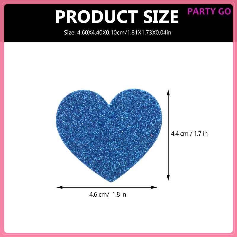 Bộ 15 Miếng Dán Hình Trái Tim Bằng Xốp Dùng Trang Trí DIY