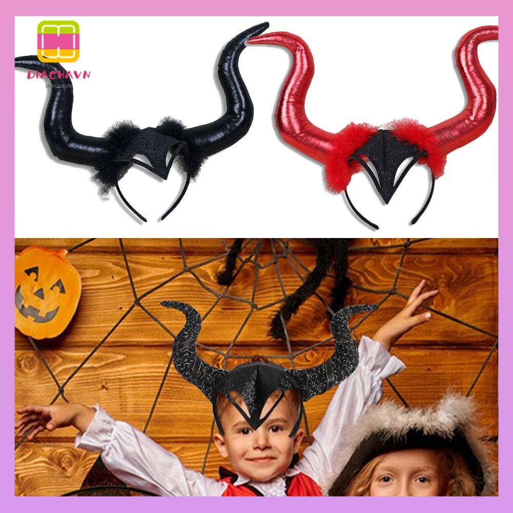 DIACHAVN Băng Đô Sừng Dài Hóa Trang Maleficent Hoạt Hình Cho Lễ Halloween