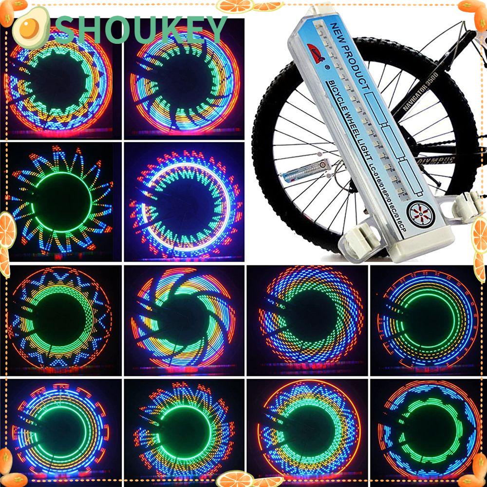 SHOUKEY Đèn Flash 32 Họa Tiết Gắn Bánh Xe Đạp