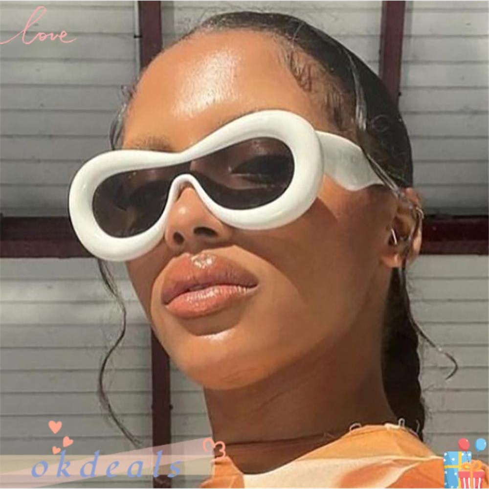 OKDEALS Kính Mát Y2K Chống Tia UV400 Phong Cách Hip Hop