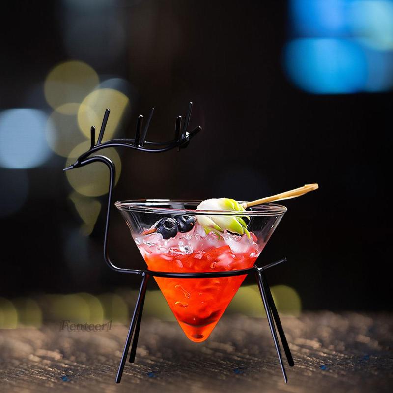 Cốc Thủy Tinh Trong Suốt Hình Hươu Có Thể Tái Sử Dụng